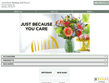 Tablet Screenshot of northshoreweddingflowers.com